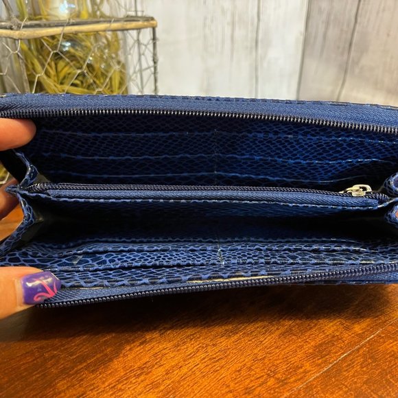 Leather Wallet - Blue - Picture 4 of 6